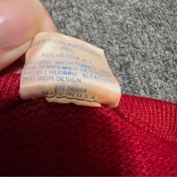 Vintage 70s Champion St. Meinrad V Neck Sweater Size Large - Picture 5 of 6